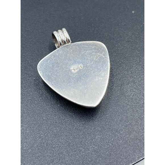 Vintage 950 Sterling Silver Protection Peruvian Huayruro Seeds Pendant - Picture 4 of 8